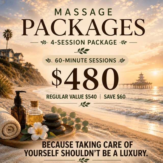 4-Pack 60 Minute Massage at The Massage Artist in Seal Beach, CA